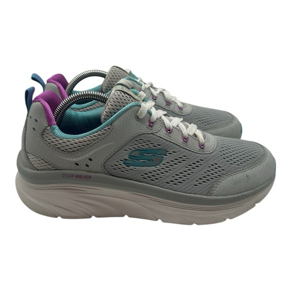 Skechers Shoes - Skechers D'Lux Walker Walking Shoes Women's Size 11 Grey Sneakers Comfort 149023